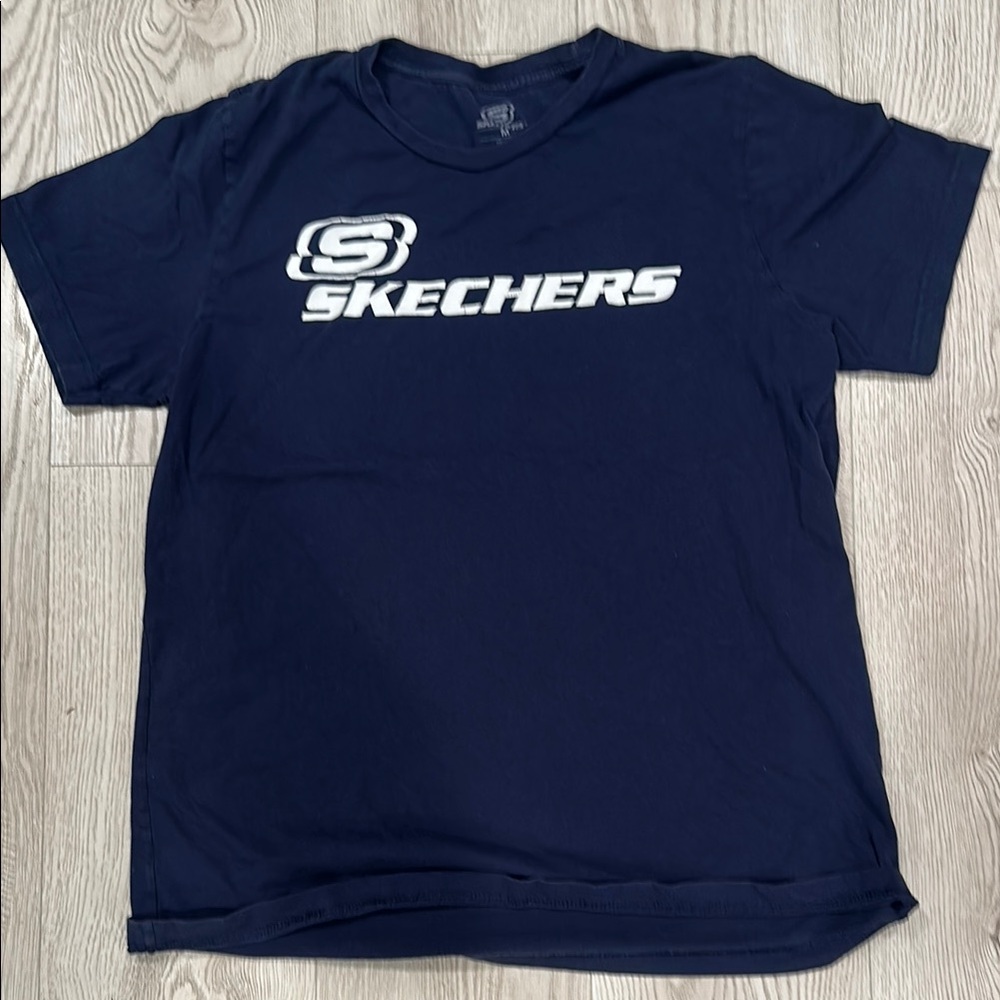 Skechers Dark Blue Cotton T-Shirt
